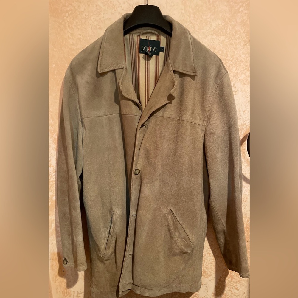 Vintage J Crew suede leather coat